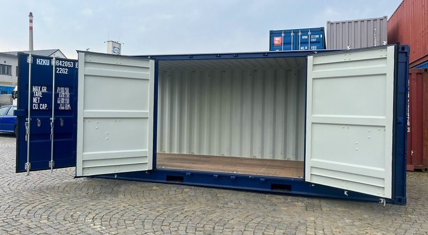 Contenedor de 20 pies de altura cúbica con lateral abierto