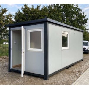 Oficina Contenedor Modular 6,00 x 2,40 m | Completamente Equipada con Baño, Ducha y Cocina